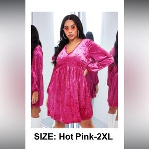 SHEIN 2x velvet mini dress